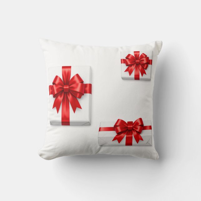 Almofada Travesseiro Caixa de Presente de Natal (Frente)