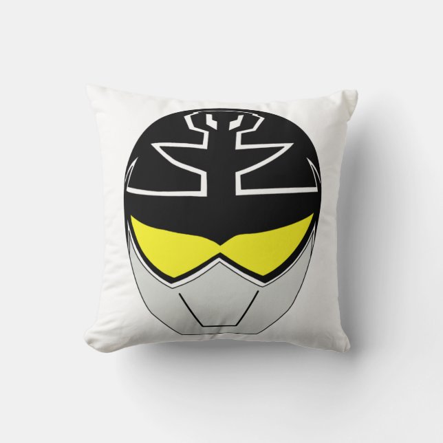 Almofada Travesseiro Capacete de Gokai Super Mega Prata (Frente)
