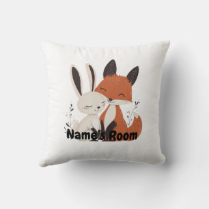 Almofada Travesseiro Caprichoso de Raposa e Lebre para Deco