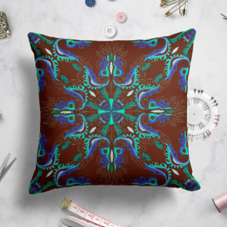 Almofada Travesseiro Celestial Bloom Star em Brown