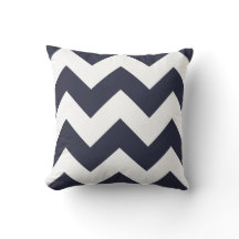 Travesseiro Chevron com Zigzag Azul Marinho