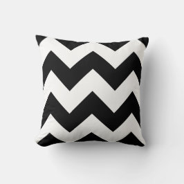 Almofada Travesseiro Chevron com Zigzag preto e branco