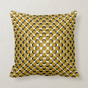 ALMOFADA TRAVESSEIRO CHIC_190 MUSTARD /PRETO PADRÃO MODERN