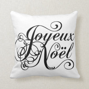 Almofada Travesseiro chique francês Joyeux Noel do Natal