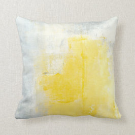 Almofada "Travesseiro cinzento e amarelo do montante