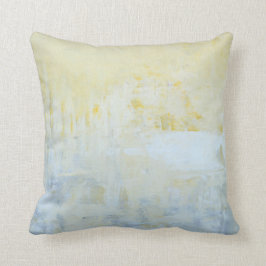 Almofada Travesseiro cinzento e amarelo "entregado" da arte