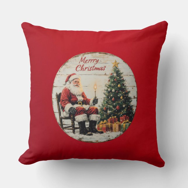 Almofada Travesseiro clássico de Xadrez de Buffalo de Natal (Frente)