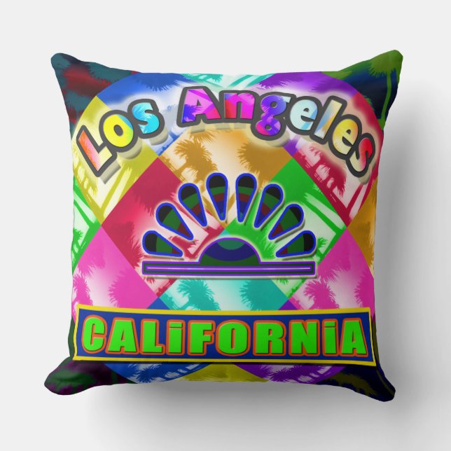 Almofada travesseiro "Coloring Los Angeles 3" (Frente)