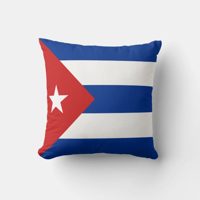 Almofada Travesseiro com Bandeira de Cuba (Frente)