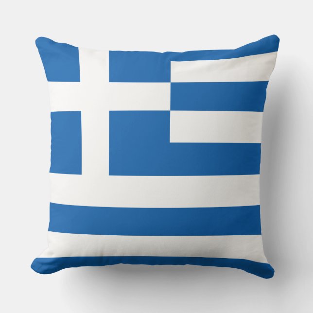 Almofada Travesseiro com bandeira de Grécia (Frente)
