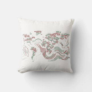 Almofada Travesseiro com design tipográfico da Terra