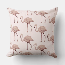 Almofada Travesseiro com Estampa de Flamingo Rosa