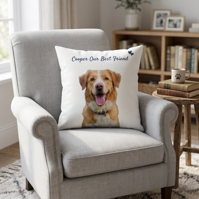 Almofada Travesseiro com Foto Personalizada de Pet com Nome (Criador carregado)