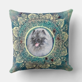Almofada Travesseiro com Kees em bluegreen mandala