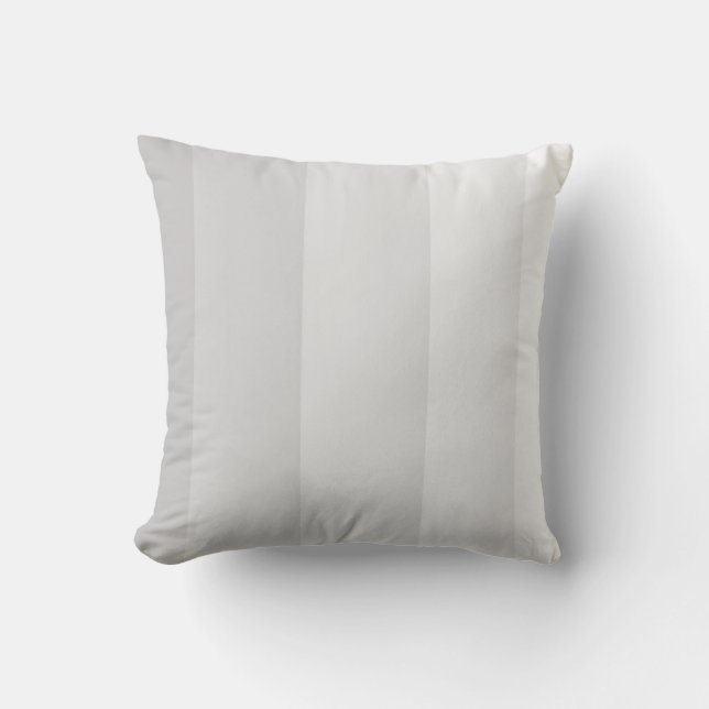 Almofada Travesseiro com Listras Ombre Branco para Cinza (Frente)