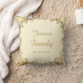 Almofada Travesseiro com Nome da Família e Data Personalizá