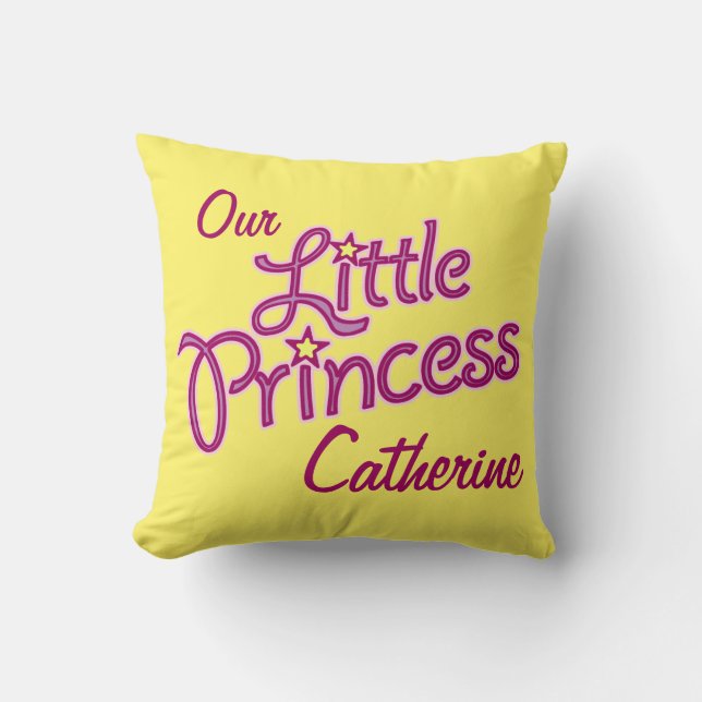 Almofada Travesseiro com nome e foto da princesinha estreli (Frente)