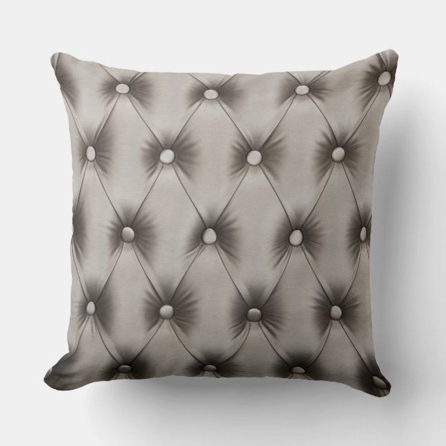Almofada Travesseiro com o capitone do cinza & da cerceta (Frente)