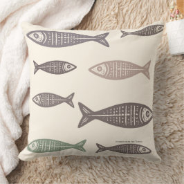 Almofada Travesseiro com Padrão de Peixe Costeiro