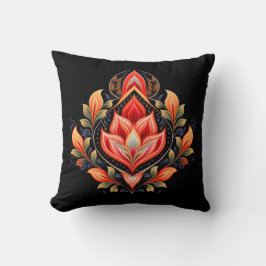 Almofada Travesseiro com padrão de tulipas flamejantes