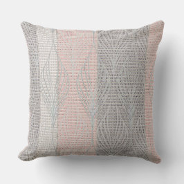 Almofada Travesseiro com Sobreposição Floral de Listras Ros