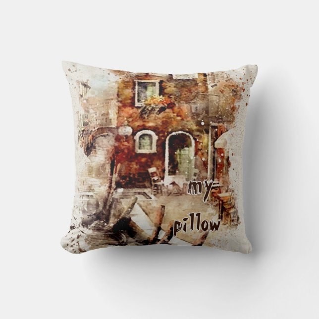 Almofada Travesseiro com volume de água texturizado (Frente)