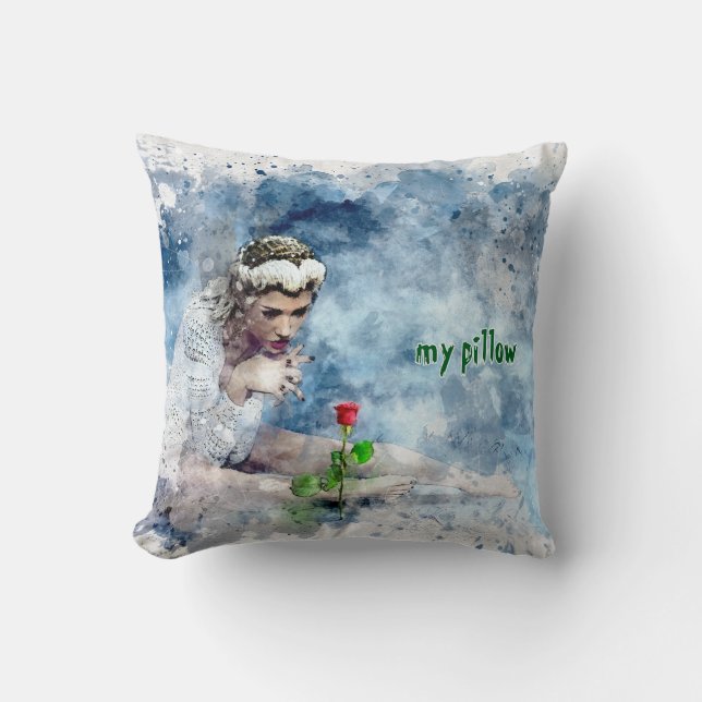 Almofada Travesseiro com volume de água texturizado (Frente)