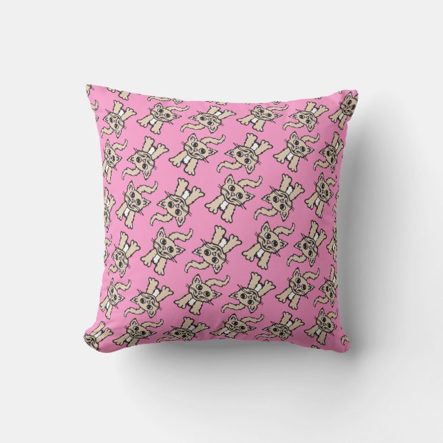 Almofada Travesseiro cor-de-rosa castanho para o gráfico de (Frente)