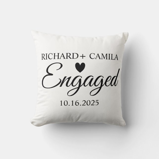 Almofada Travesseiro Custom Engaged - Personalizado Primeir (Frente)