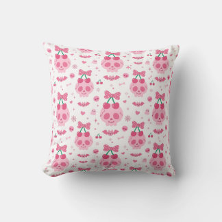 Almofada Travesseiro Cute Pink Halloween Skull - Kawaii Ch