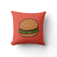 Travesseiro da arte do Hamburger