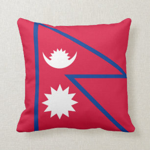 Almofada Travesseiro da bandeira de Nepal