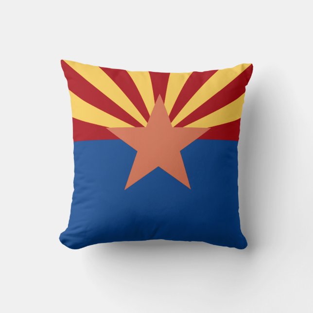 Almofada Travesseiro da bandeira do estado da arizona (Frente)