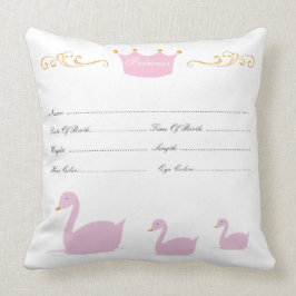 Almofada Travesseiro da certidão de nascimento do bebê