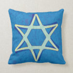 Almofada Travesseiro da estrela de David<br><div class="desc">Comemore Hanukkah ou sua herança judaica com este travesseiro bonito que descreve a estrela de David.</div>