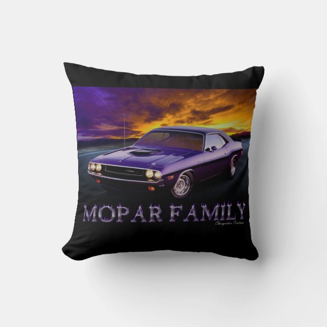 ALMOFADA TRAVESSEIRO DA FAMÍLIA DE MOPAR (Frente)