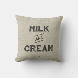 Almofada Travesseiro da fazenda do vintage - leite & creme
