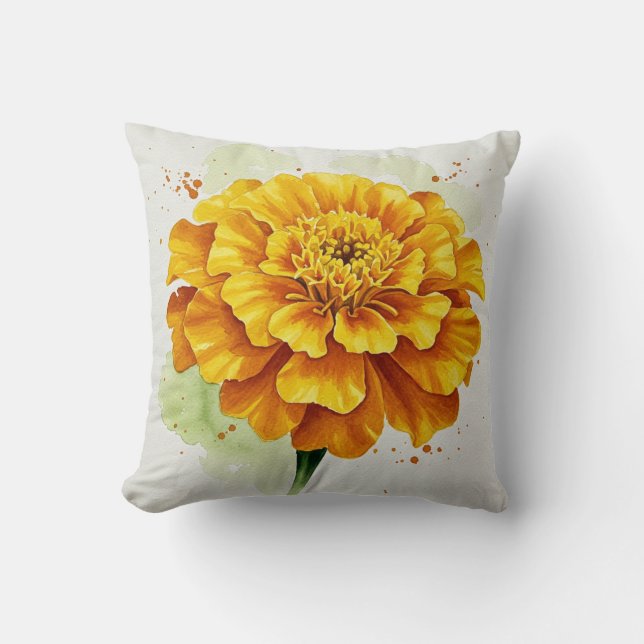 Almofada Travesseiro da Flor Marigold (Frente)