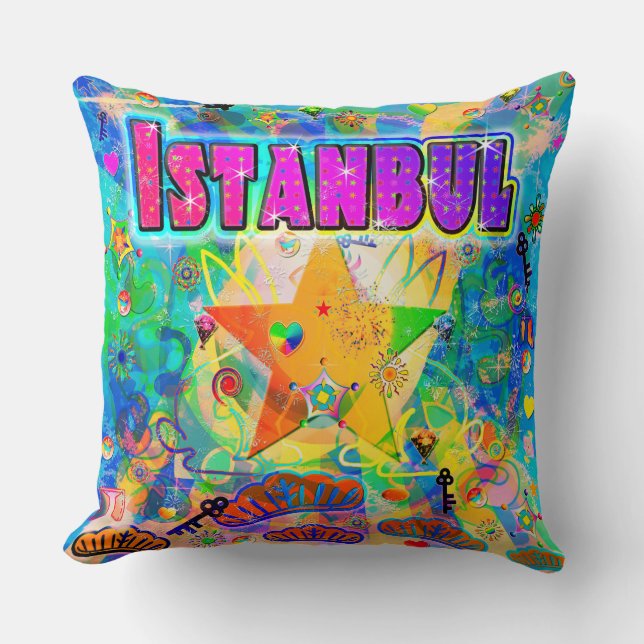 Almofada Travesseiro da Hora da Época de Istambul (Frente)