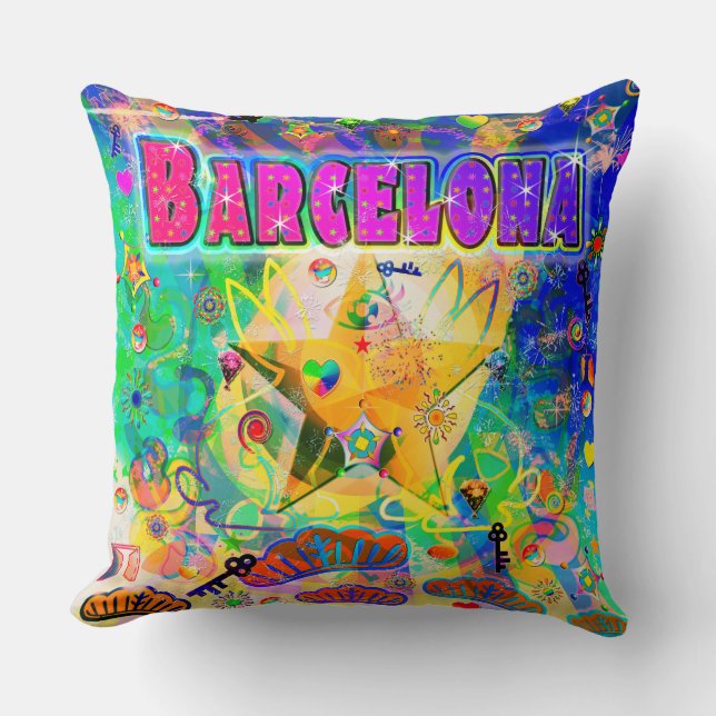 Almofada Travesseiro da Hora de Barcelona (Frente)