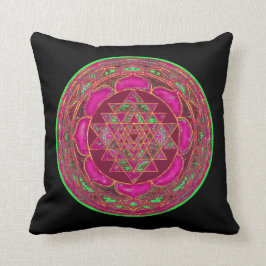 Almofada Travesseiro da mandala de Lakshmi Yantra