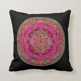 Almofada Travesseiro da mandala de Lakshmi Yantra