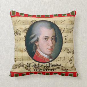 Almofada Travesseiro da música de Wolfgang Mozart