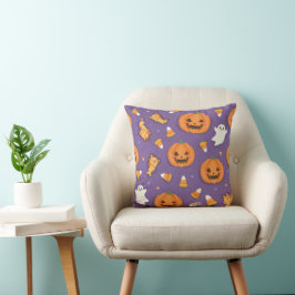 Almofada Travesseiro da Pumpkin do Halloween & Ghost Square