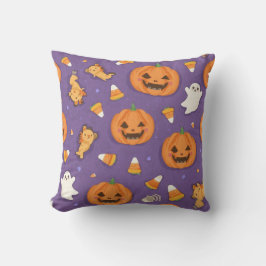 Almofada Travesseiro da Pumpkin do Halloween & Ghost Square