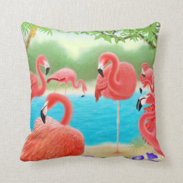 Almofada Travesseiro das caraíbas da lagoa do flamingo