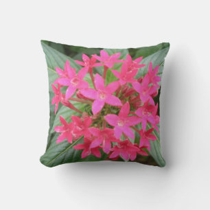 Almofada Travesseiro das flores tropicais cor-de-rosa-claro