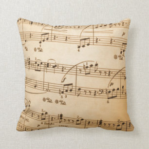 Almofada Travesseiro das notas da música