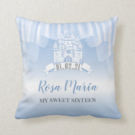 Almofada Travesseiro de 16" do Castelo de Fairytale Glitter