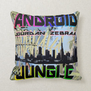 Almofada Travesseiro de 16"x16" de MixTape Famoso da Selva